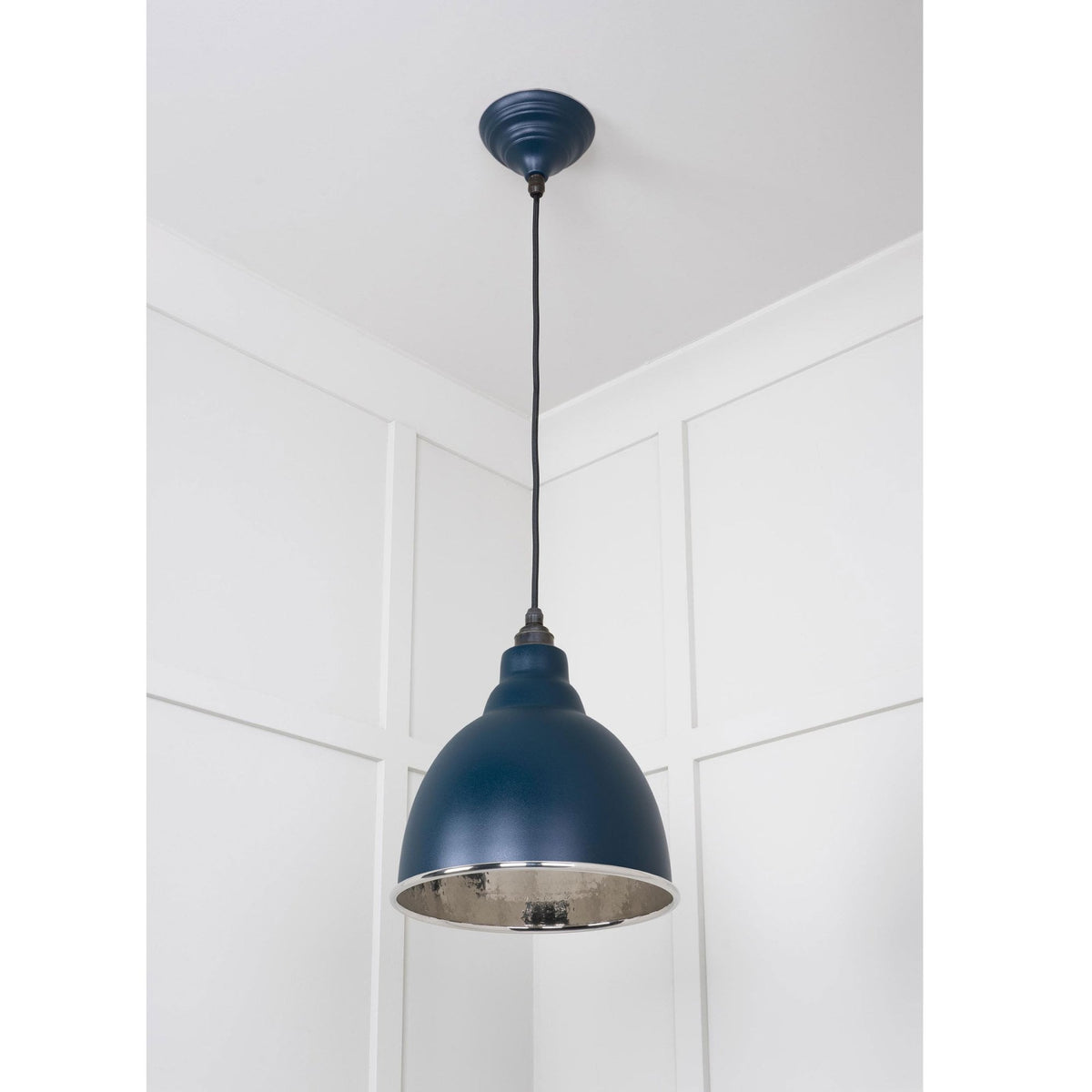 Hammered Nickel Brindley Pendant in Dusk