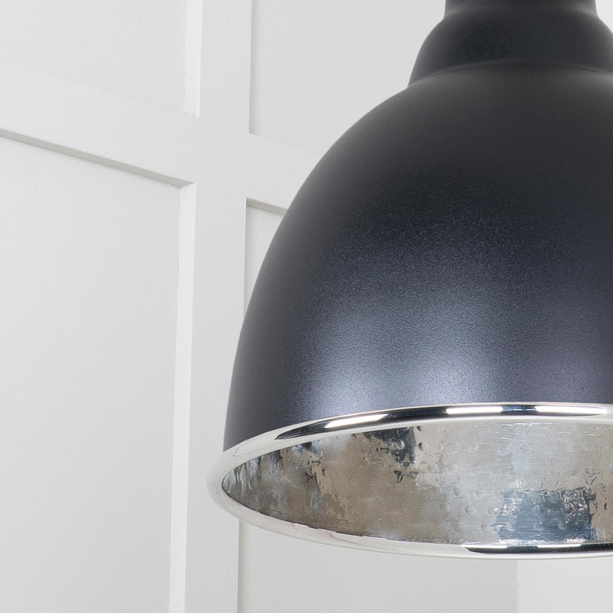 Hammered Nickel Brindley Pendant in Elan Black