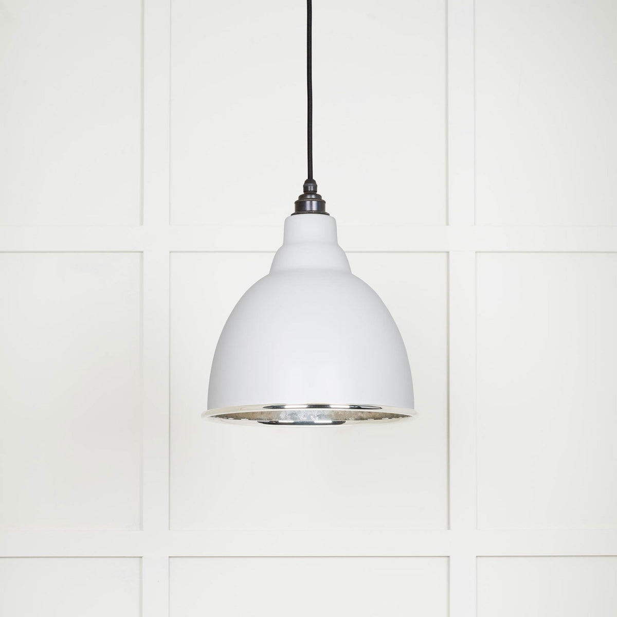 Hammered Nickel Brindley Pendant in Flock