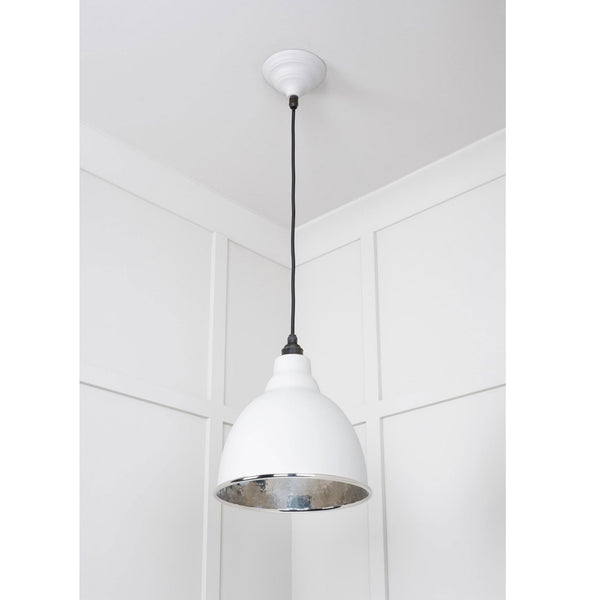 Hammered Nickel Brindley Pendant in Flock