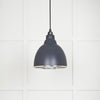 Hammered Nickel Brindley Pendant in Slate