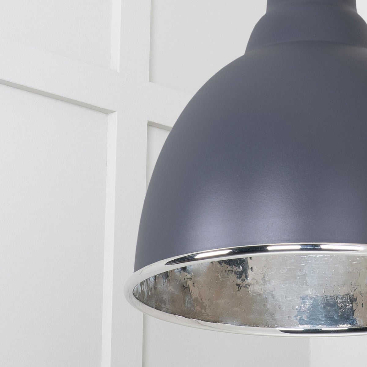 Hammered Nickel Brindley Pendant in Slate