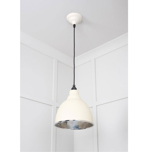 Hammered Nickel Brindley Pendant in Teasel