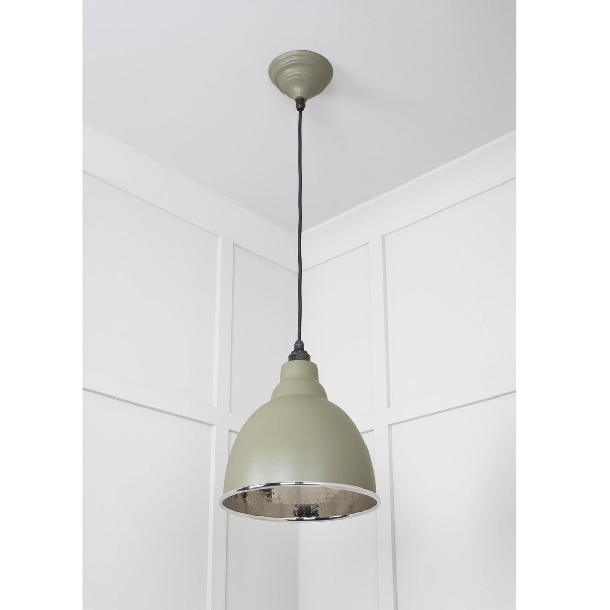 Hammered Nickel Brindley Pendant in Tump