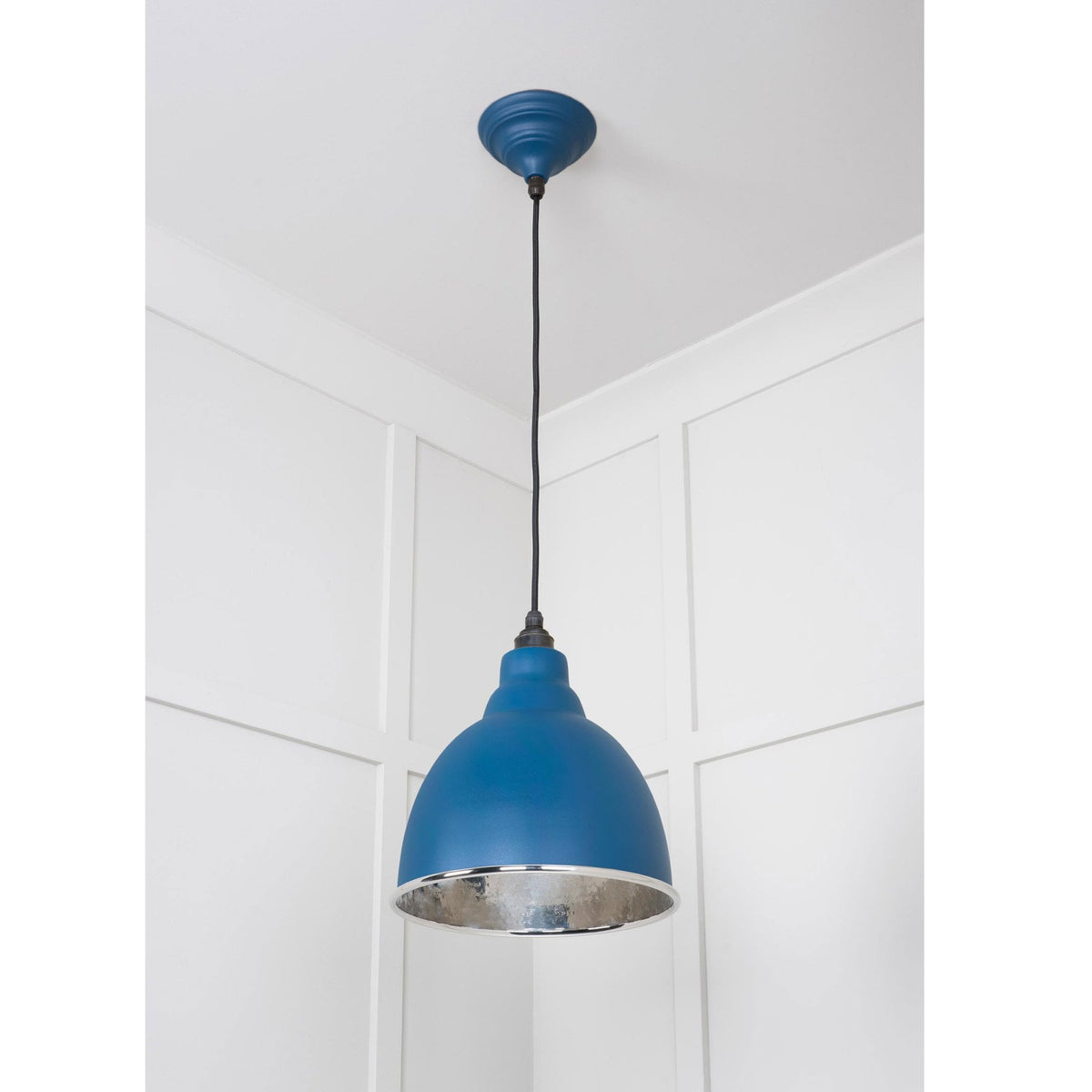 Hammered Nickel Brindley Pendant in Upstream