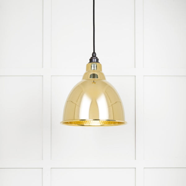 Hammered Brass Brindley Pendant