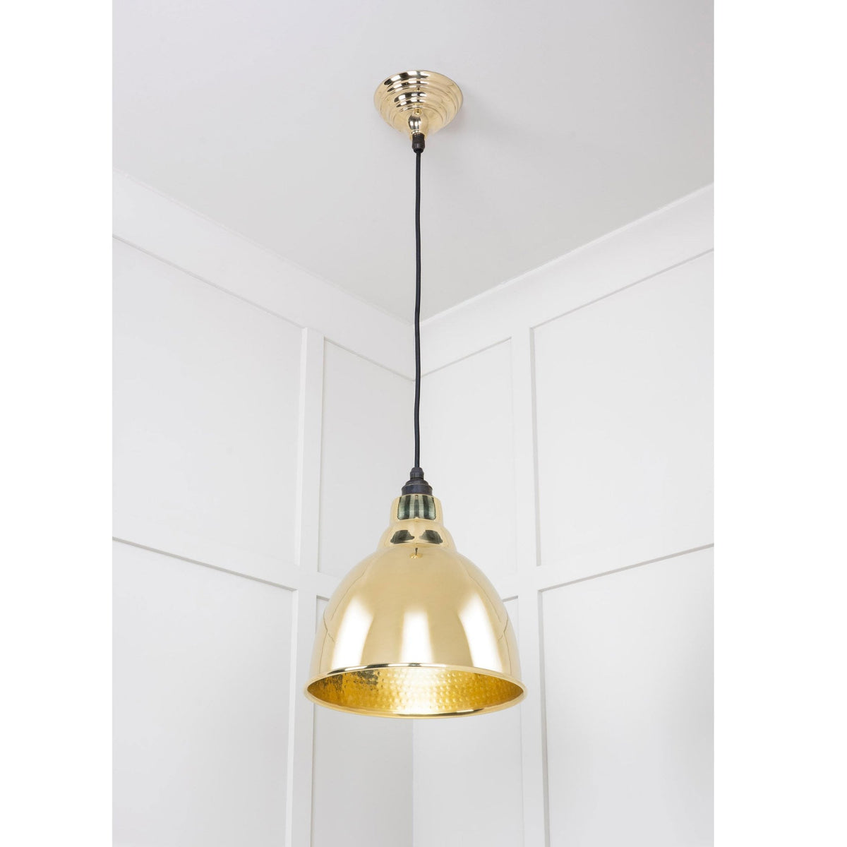 Hammered Brass Brindley Pendant