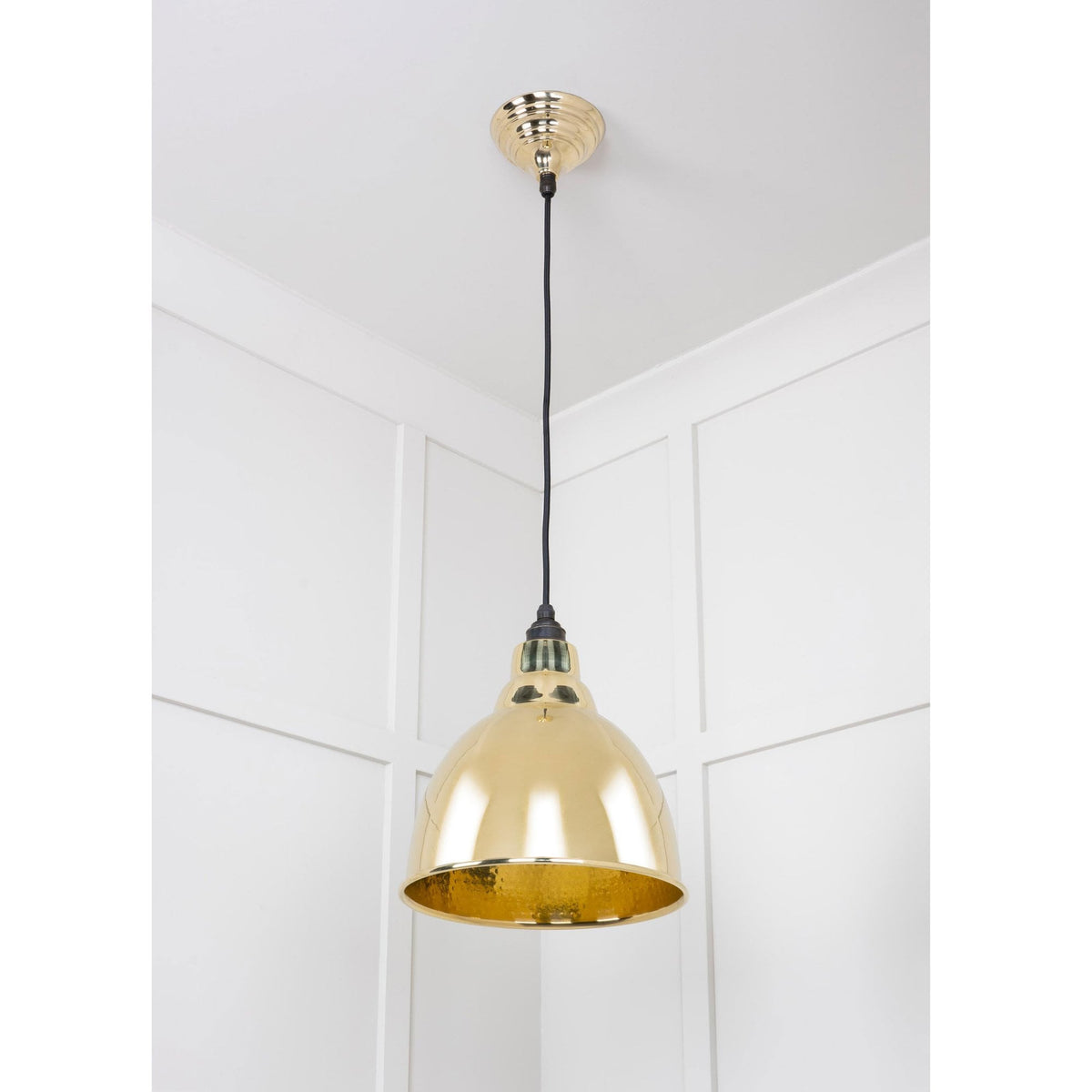 Hammered Brass Brindley Pendant