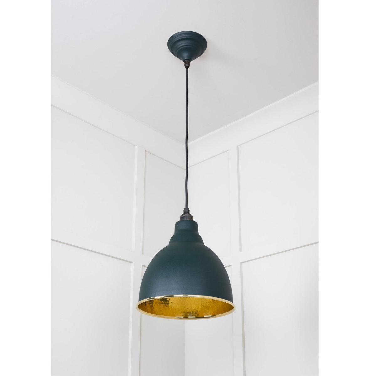 Hammered Brass Brindley Pendant in Dingle