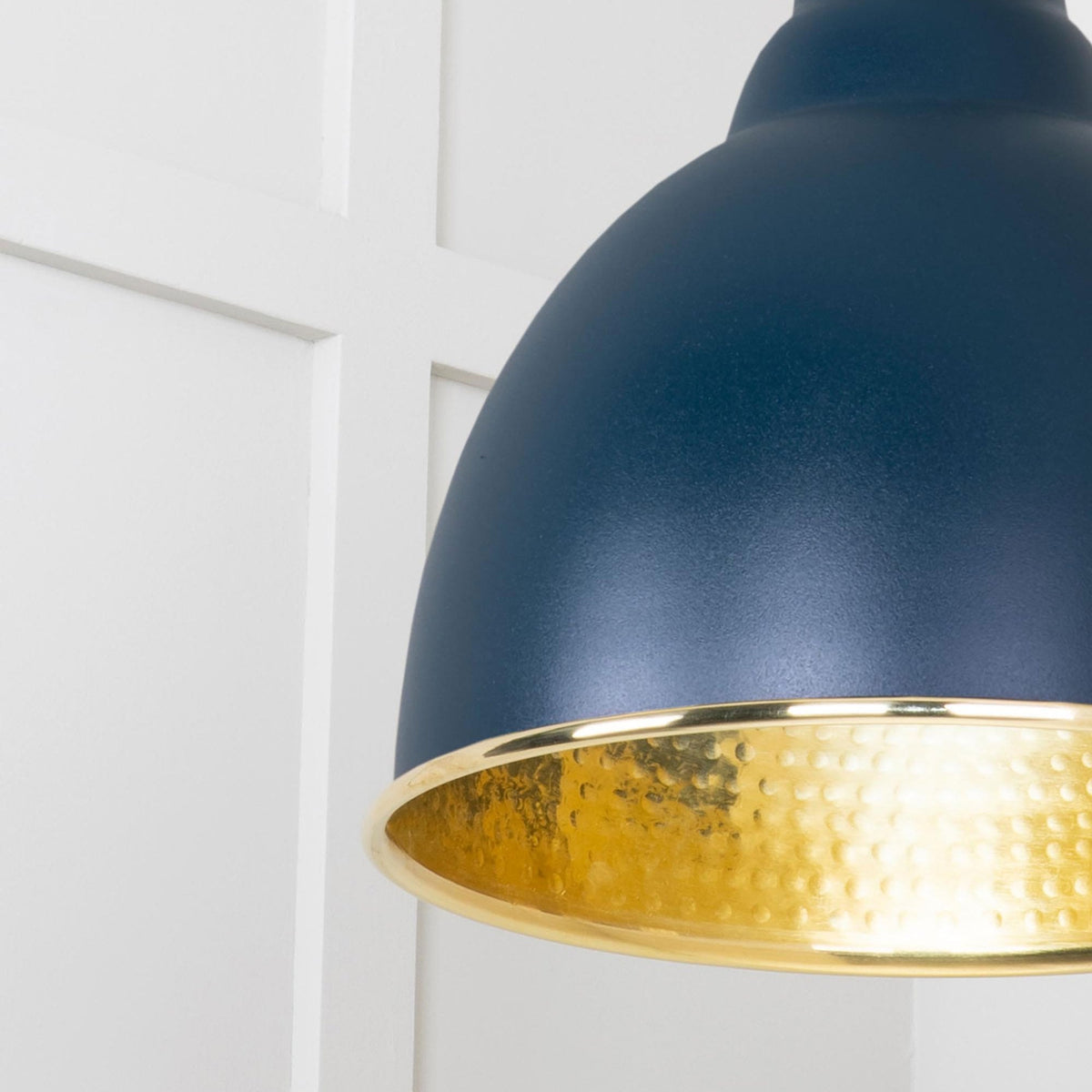 Hammered Brass Brindley Pendant in Dusk