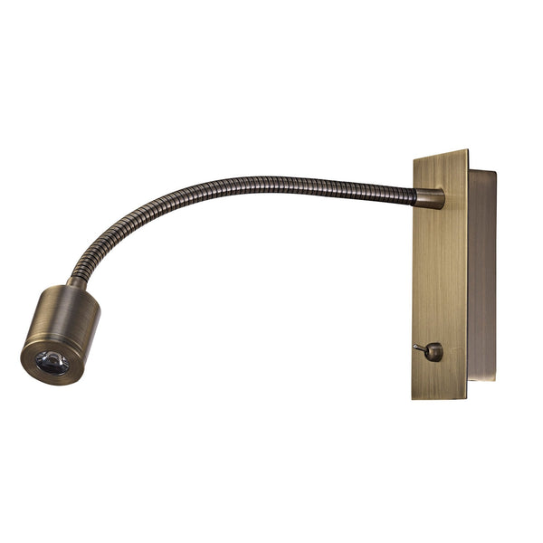 Winslow Antique Brass Switched LED Reading Light
