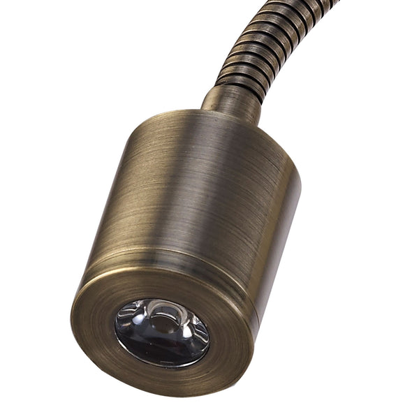 Winslow Antique Brass Switched LED Reading Light