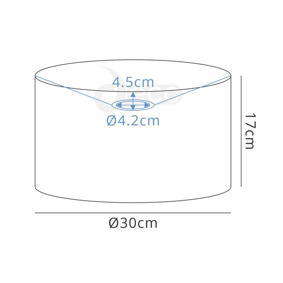 Sigma 30cm Taupe Drum Shade With Gold Lining