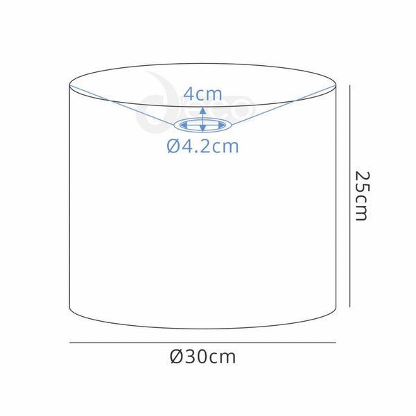 Sigma 30cm Ivory Pearl Faux Silk Tall Drum Shade