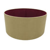 Sigma 40cm Antique Gold Drum Shade With Ruby Lining