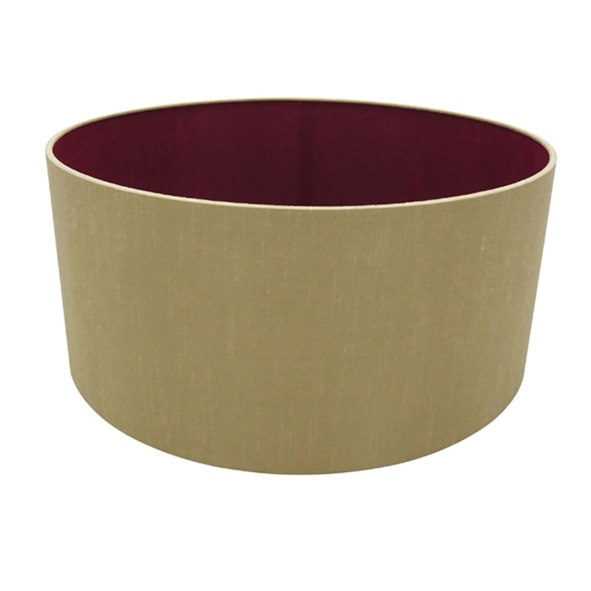 Sigma 40cm Antique Gold Drum Shade With Ruby Lining