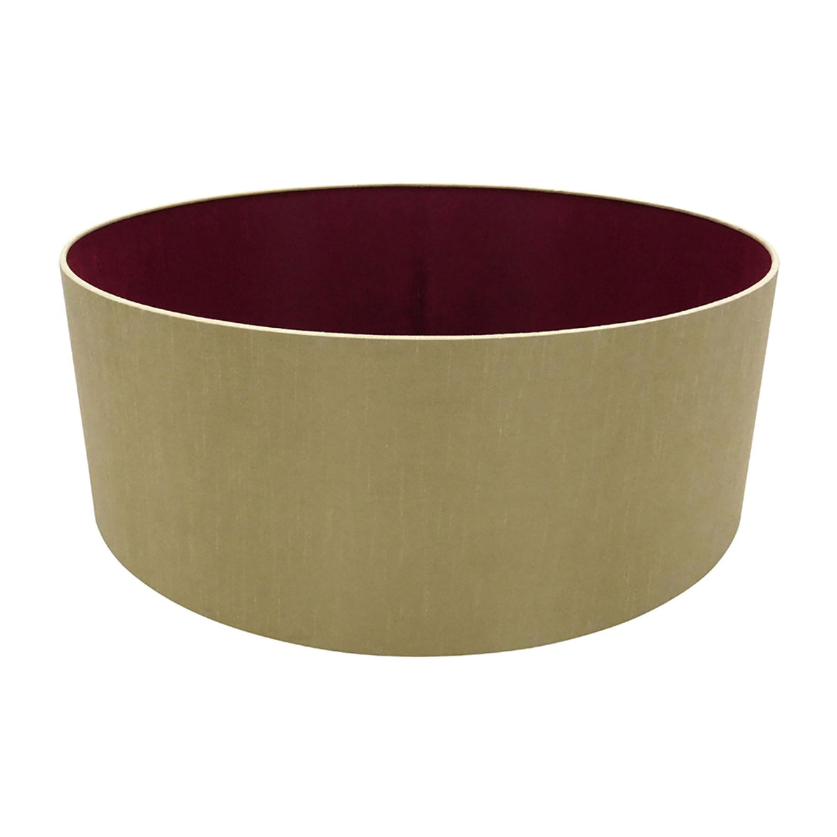 Sigma 60cm Antique Gold Drum Shade With Ruby Lining