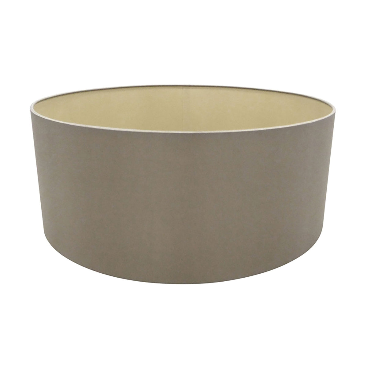 Sigma 50cm Taupe Drum Shade With Gold Lining