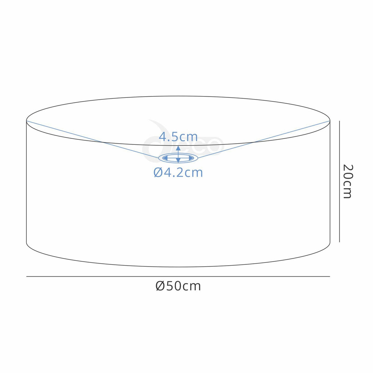 Sigma 50cm Taupe Drum Shade With Gold Lining