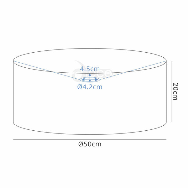 Sigma 50cm Nude Beige Faux Silk Drum Shade