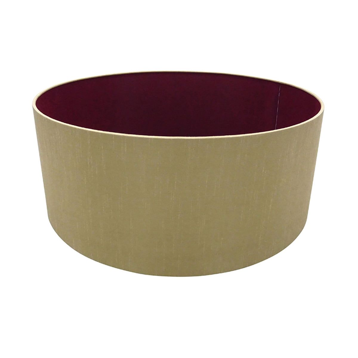 Sigma 50cm Antique Gold Drum Shade With Ruby Lining