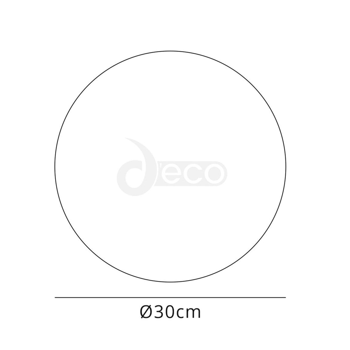 Universal 30cm Frosted Acrylic Diffuser Disk In White With Chrome Detail