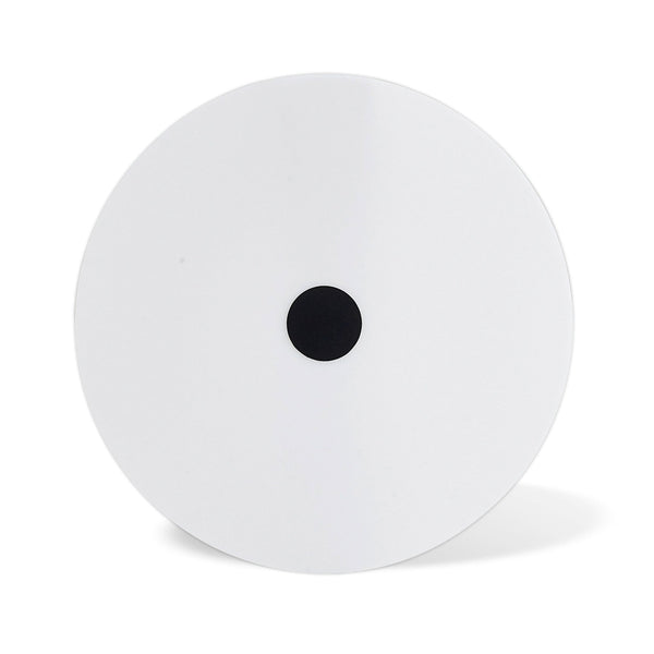 Universal 30cm Frosted Acrylic Diffuser Disk In White With Black Detail