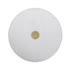 Universal 30cm Frosted Acrylic Diffuser Disc In White With Antique Brass Detail