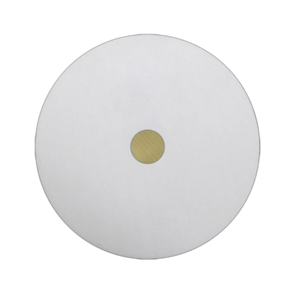 Universal 30cm Frosted Acrylic Diffuser Disc In White With Antique Brass Detail