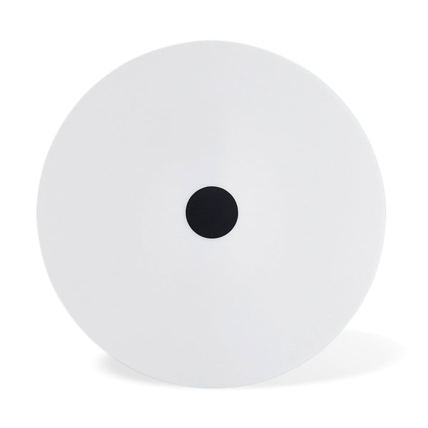 Universal 40cm Frosted Acrylic Diffuser Disk In White With Black Detail