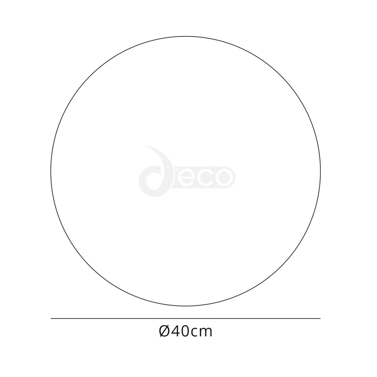 Universal 40cm Frosted Acrylic Diffuser Disk In White With Black Detail
