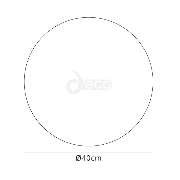 Universal 40cm Frosted Acrylic Diffuser Disk In White With Satin Nickel Detail