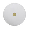 Universal 40cm Frosted Acrylic Diffuser Disc In White With Antique Brass Detail
