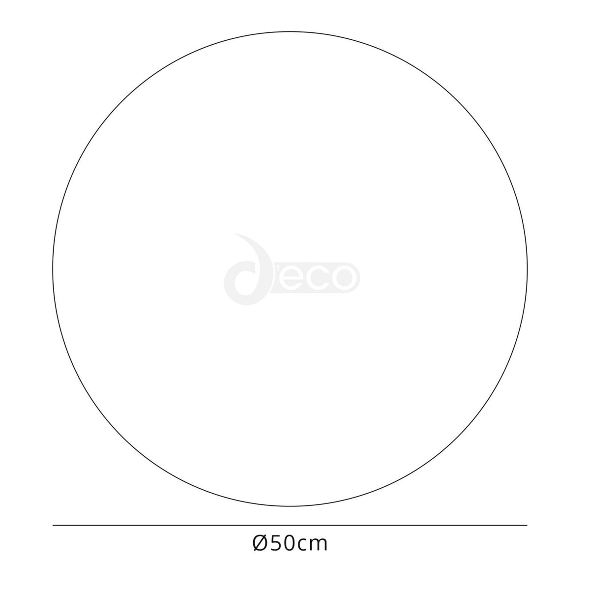 Universal 50cm Frosted Acrylic Diffuser Disk In White With Chrome Detail