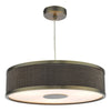 Alvaro Pendant In Antique Bronze With Pleated Mushroom Shade
