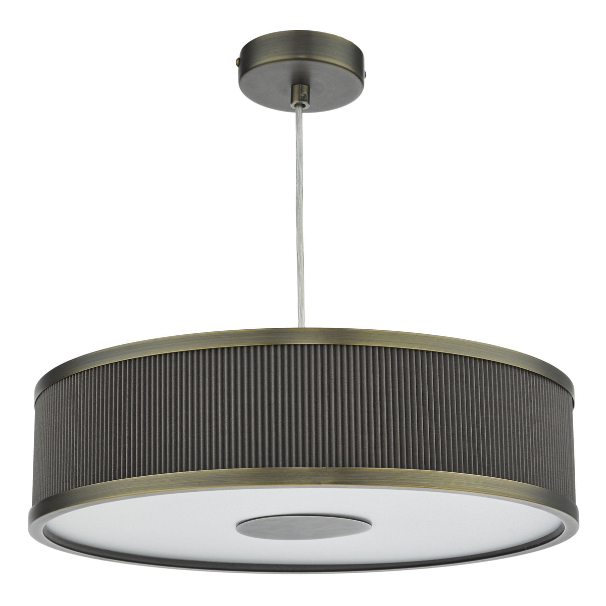 Alvaro Pendant In Antique Bronze With Pleated Mushroom Shade