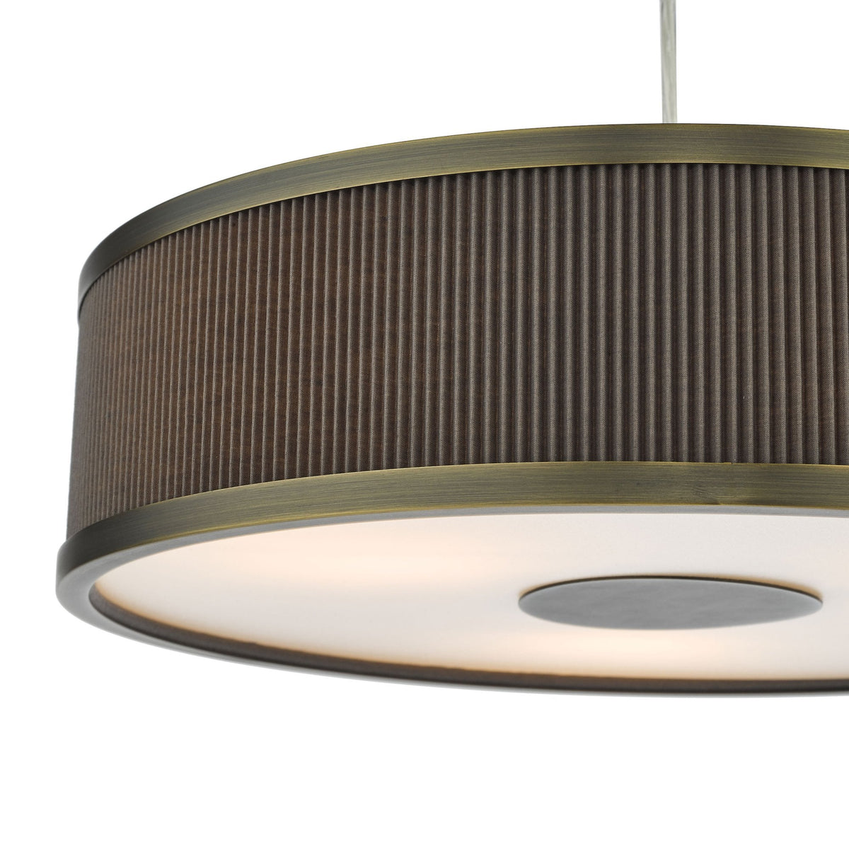 Alvaro Pendant In Antique Bronze With Pleated Mushroom Shade