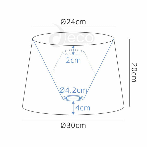 Sutton 30cm Ivory Pearl Faux Silk Tapered Shade