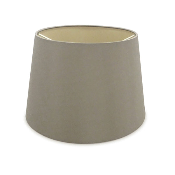 Sutton 30cm Taupe Faux Silk Tapered Shade With Gold Lining