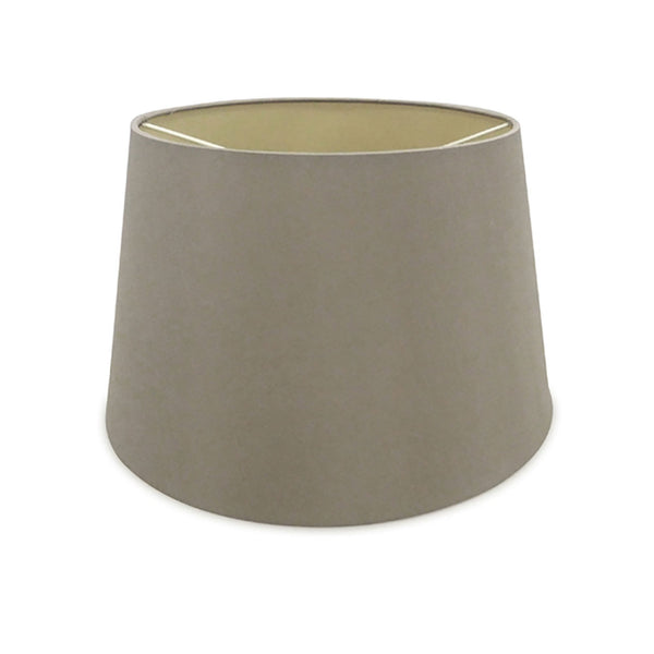 Sutton 35cm Taupe Faux Silk Tapered Shade With Gold Lining