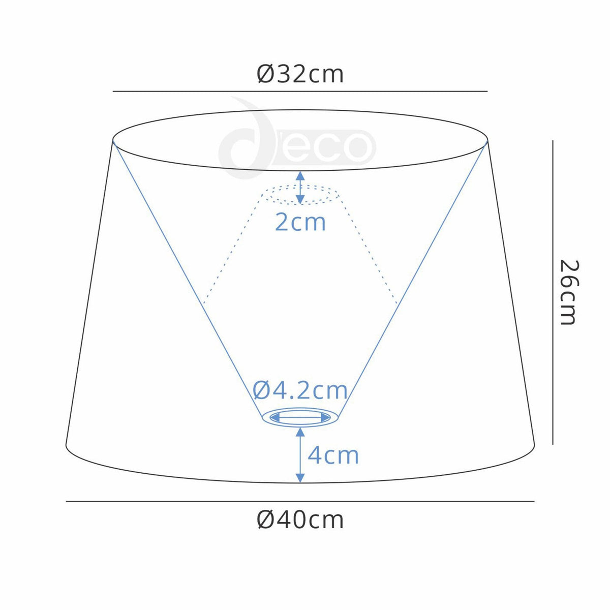 Sutton 40cm Ivory Pearl Faux Silk Tapered Shade