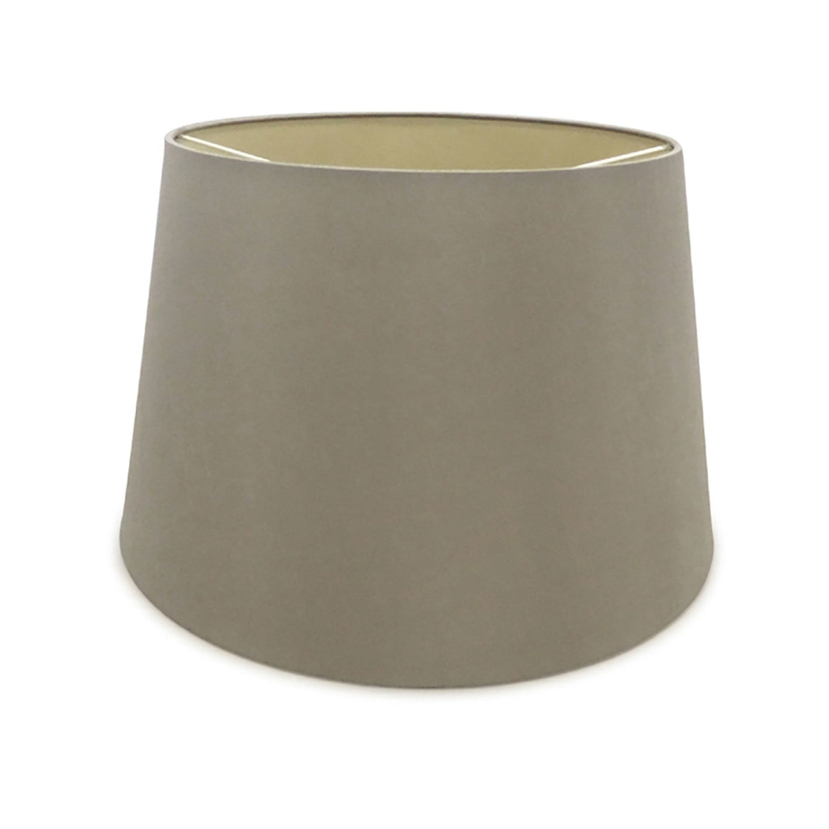 Sutton 40cm Taupe Faux Silk Tapered Shade With Gold Lining