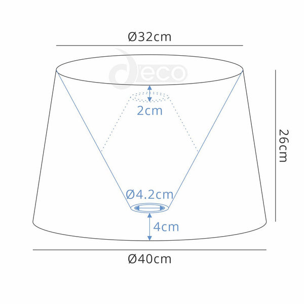 Sutton 40cm Taupe Faux Silk Tapered Shade With Gold Lining