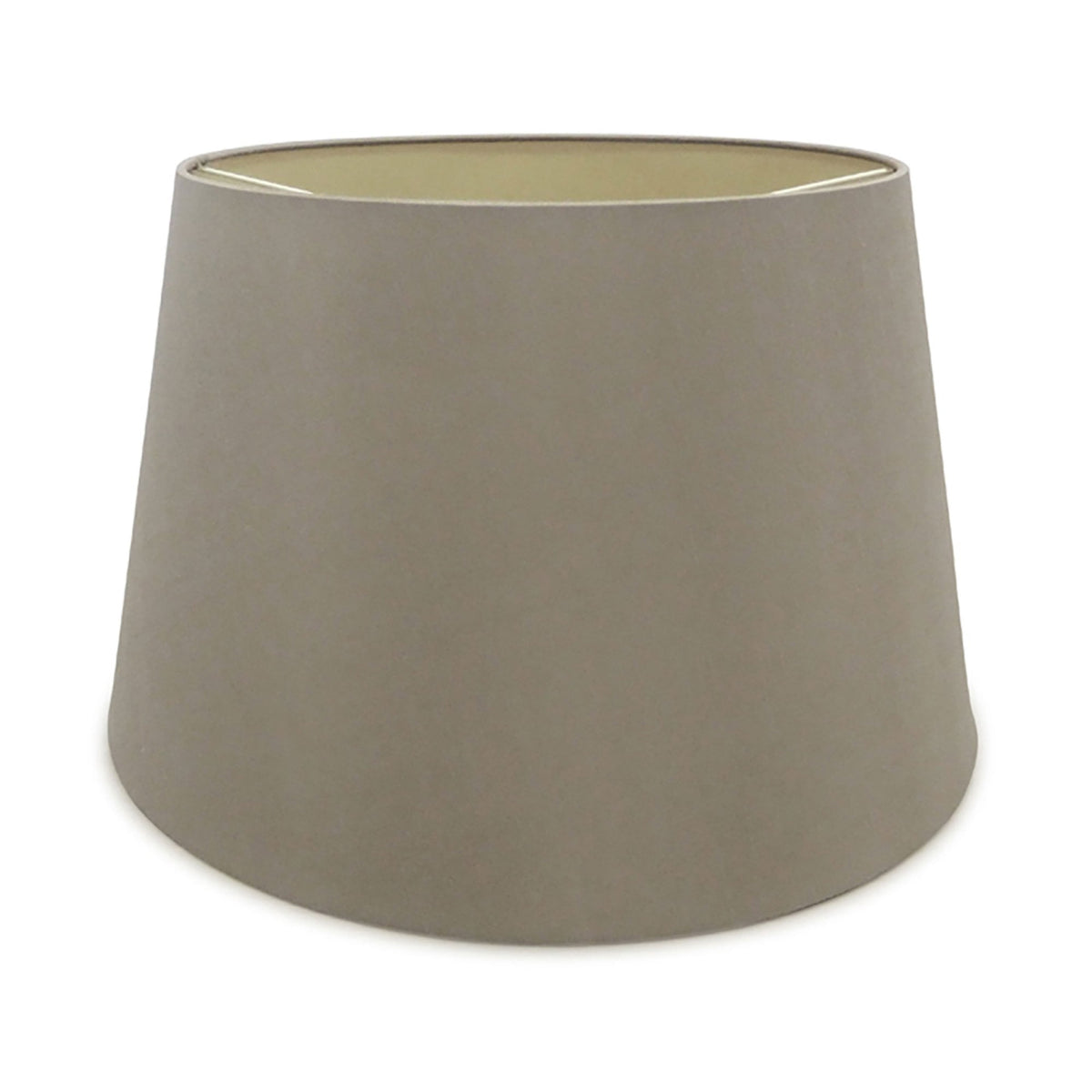 Sutton 45cm Taupe Faux Silk Tapered Shade With Gold Lining