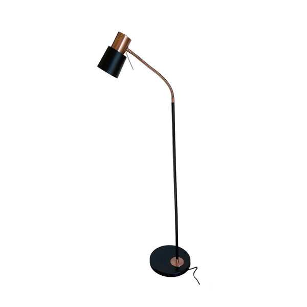 Bond Floor Lamp in Matt Black and Burnished Copper