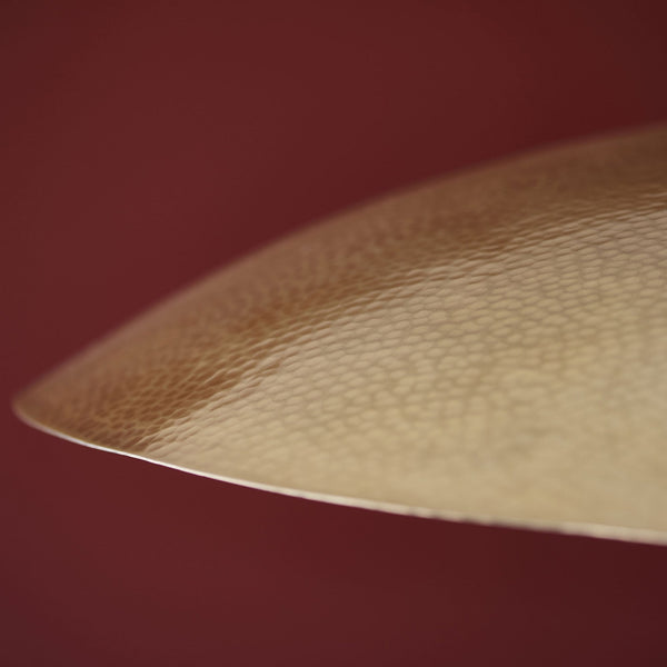 Magdalen Single Pendant in Hammered Brass