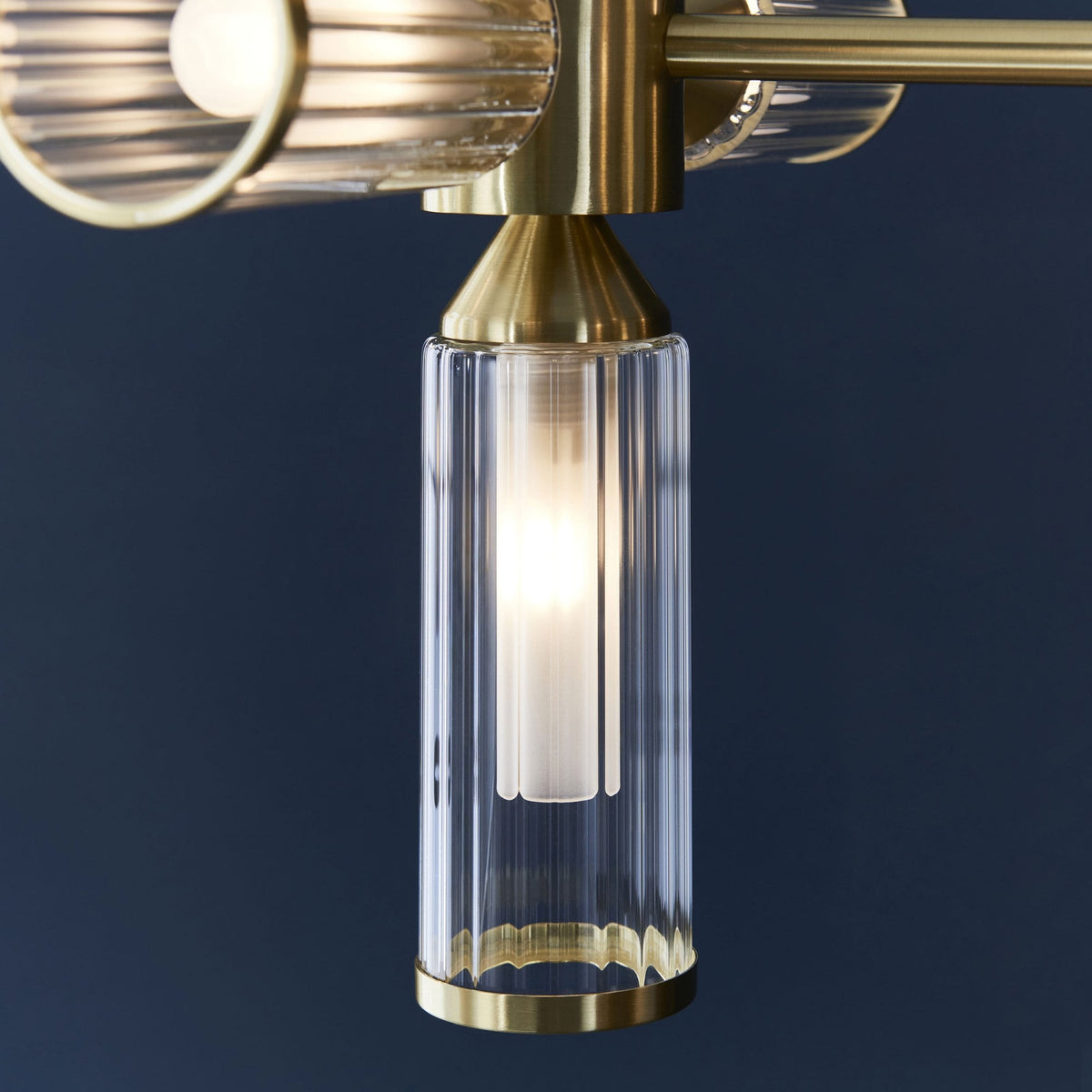 Gillingham 13 Light Linear Pendant in Satin Brass