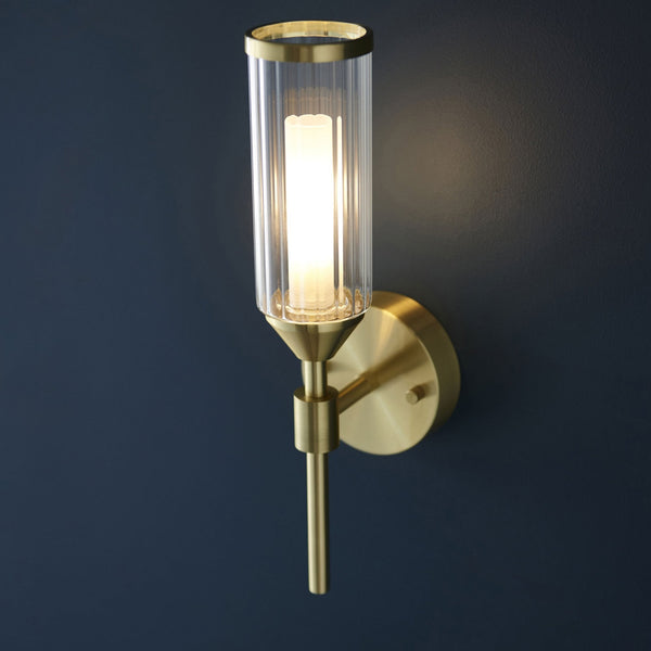 Gillingham One Arm Wall Light in Satin Brass