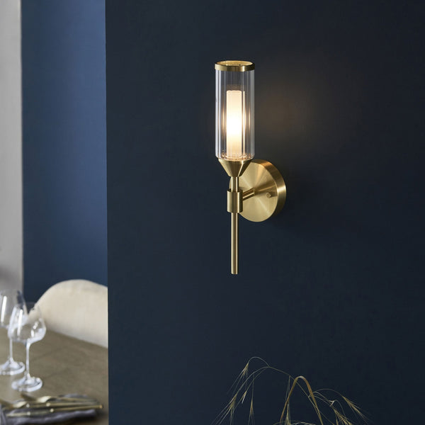 Gillingham One Arm Wall Light in Satin Brass