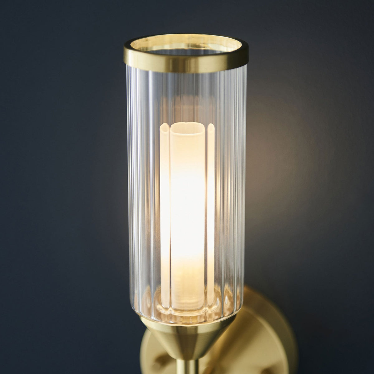 Gillingham One Arm Wall Light in Satin Brass